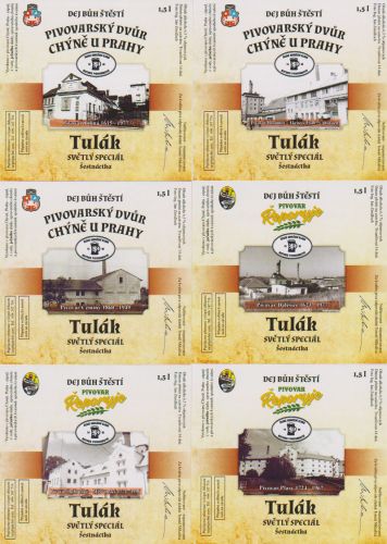 Sběratelská série kartičkových kalendáříků Pivní etikety pivo Tulák IX. série