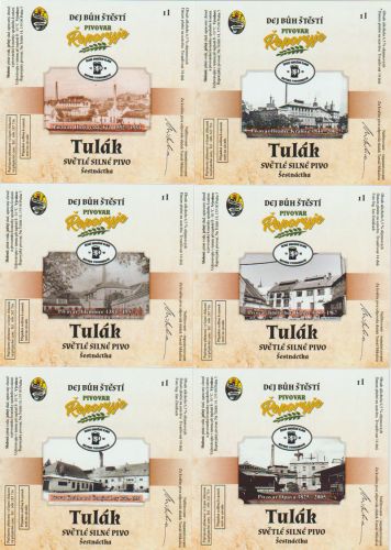 Sběratelská série kartičkových kalendáříků Pivní etikety pivo Tulák XIII. série